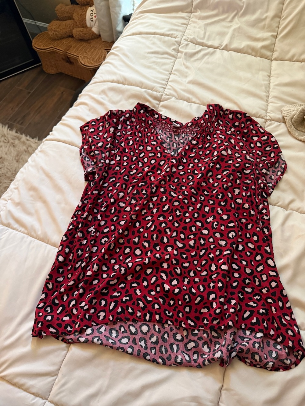 Leopard V-Neck
